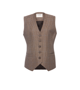 Single-Breasted Checked Vest