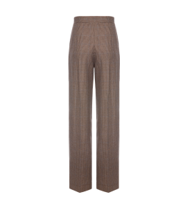 Pleated Checked Trousers