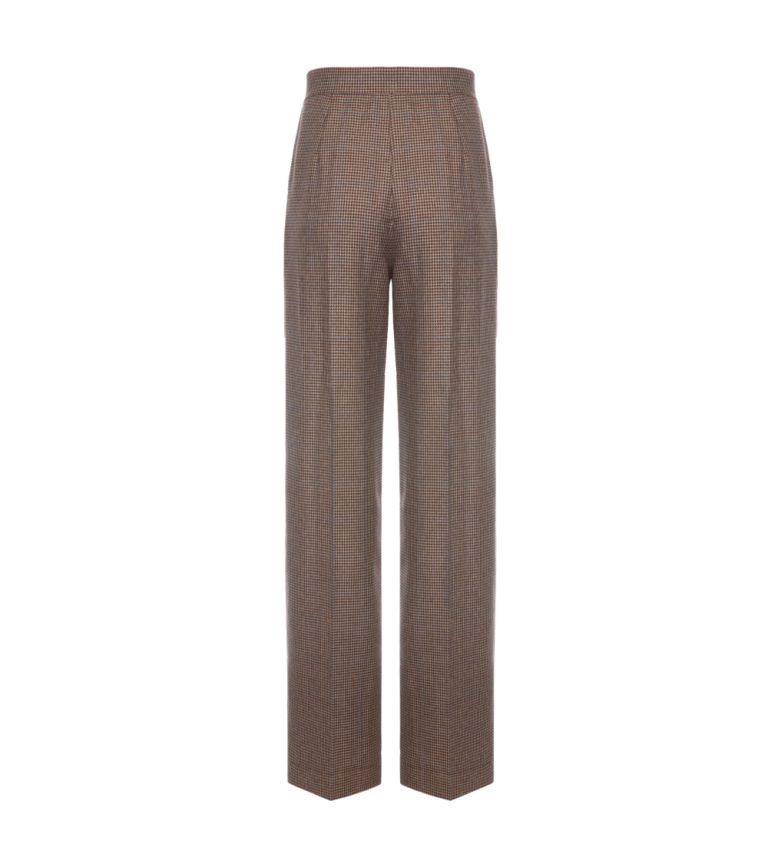 Pleated Checked Trousers