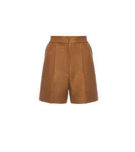 Mid-Rise Wool-Blend Shorts