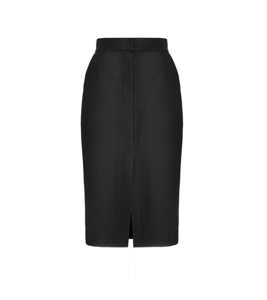 High-Rise Classic Open-Front Skirt