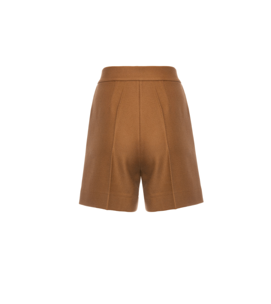 Mid-Rise Wool-Blend Shorts