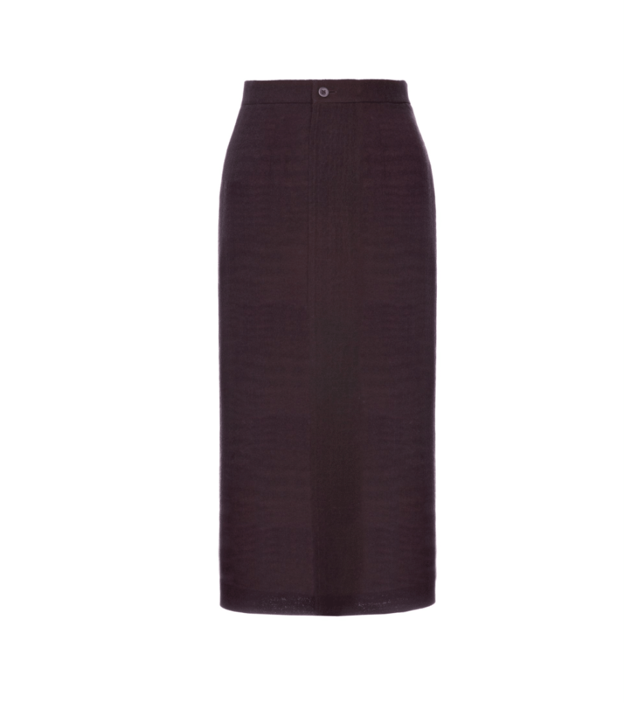 High-Rise Open-Front Skirt