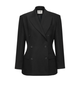 Double-Breasted Striped Jacket