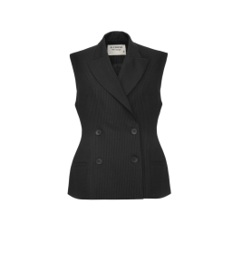 Double-Breasted Striped Vest