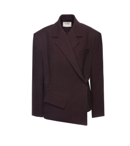 Double-Breasted Wool-Blend Blazer